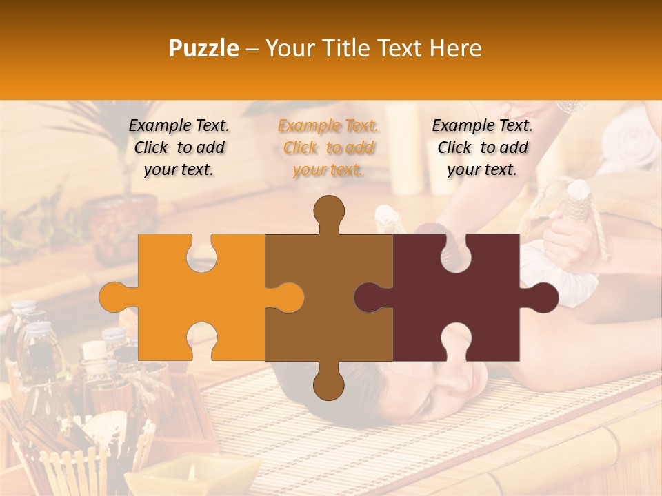 A Woman Getting A Back Massage At A Spa PowerPoint Template