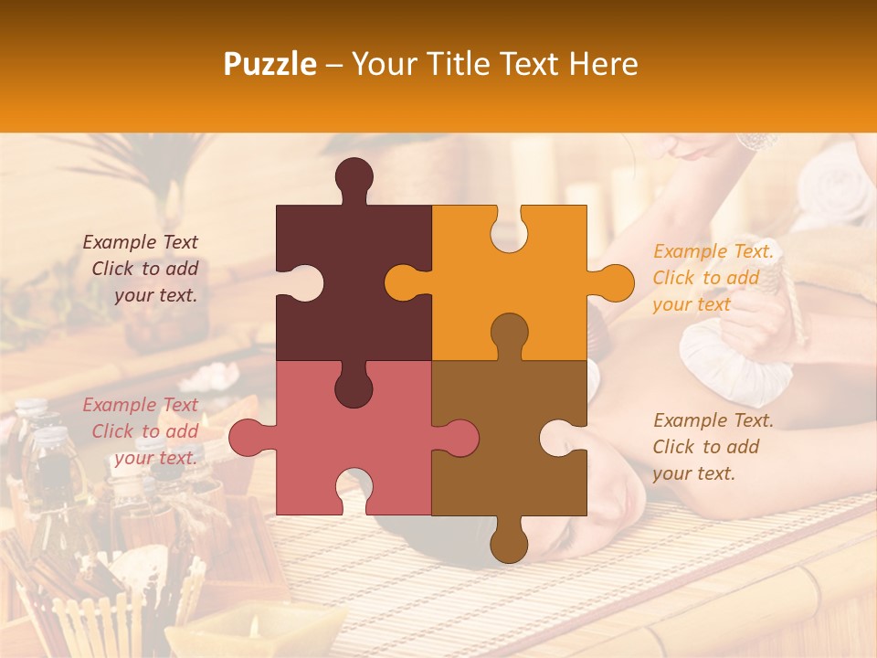 A Woman Getting A Back Massage At A Spa PowerPoint Template