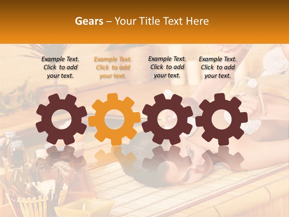 A Woman Getting A Back Massage At A Spa PowerPoint Template