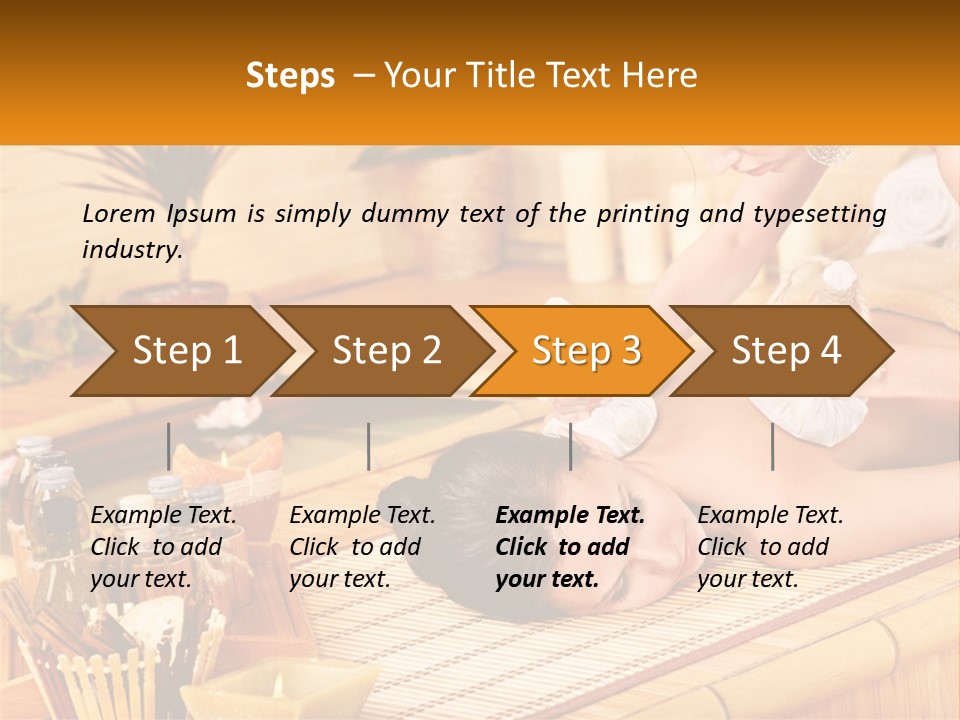 A Woman Getting A Back Massage At A Spa PowerPoint Template