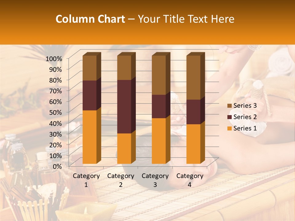 A Woman Getting A Back Massage At A Spa PowerPoint Template