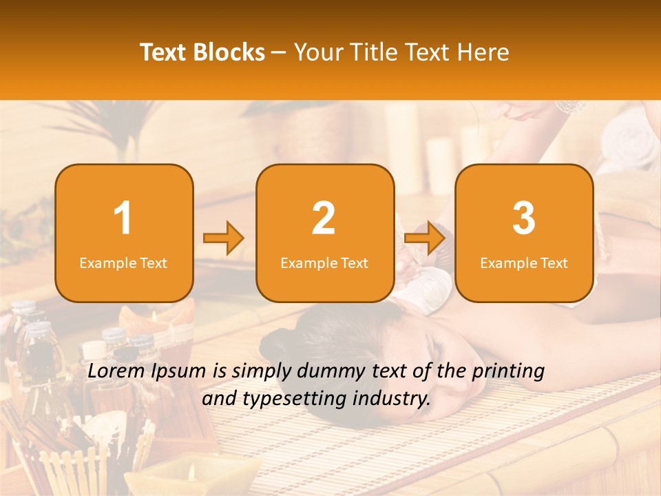 A Woman Getting A Back Massage At A Spa PowerPoint Template