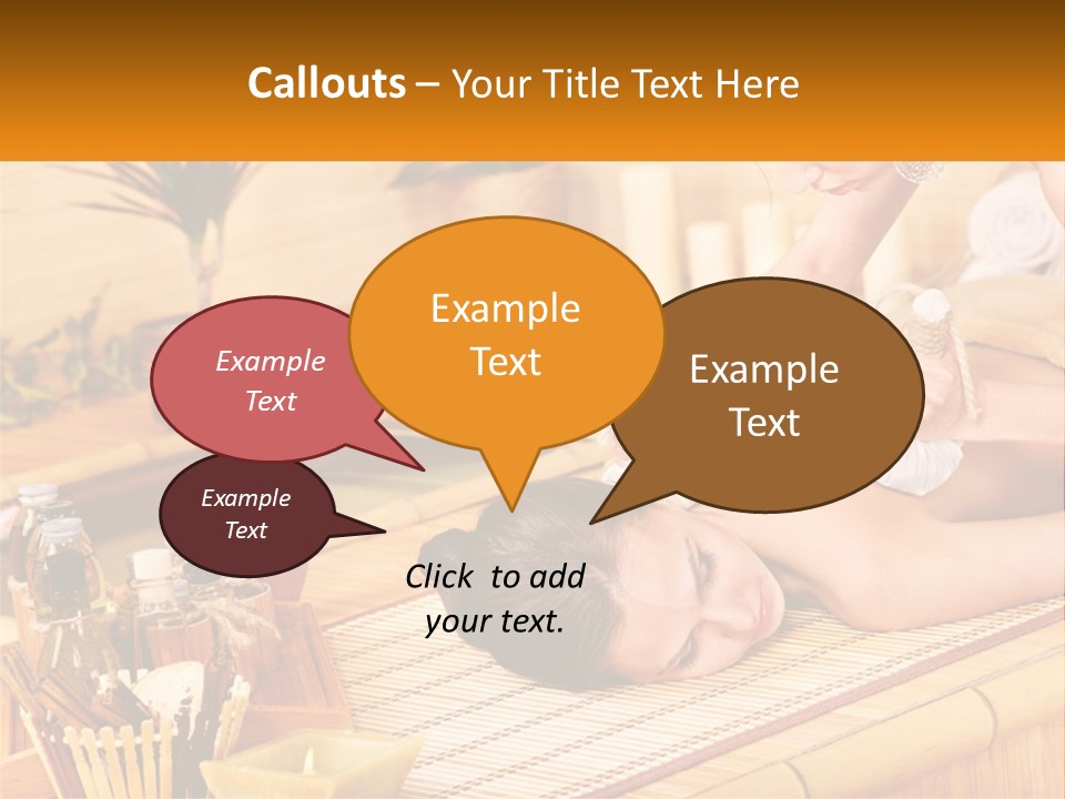 A Woman Getting A Back Massage At A Spa PowerPoint Template