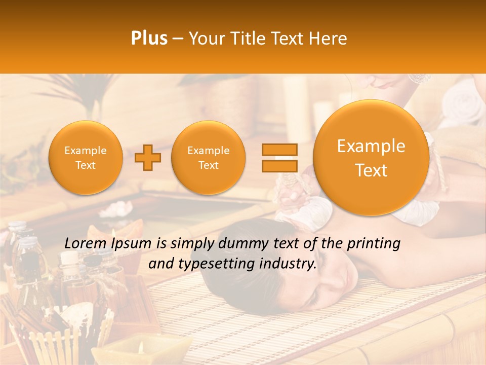 A Woman Getting A Back Massage At A Spa PowerPoint Template