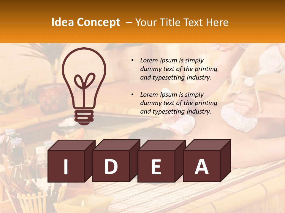 A Woman Getting A Back Massage At A Spa PowerPoint Template