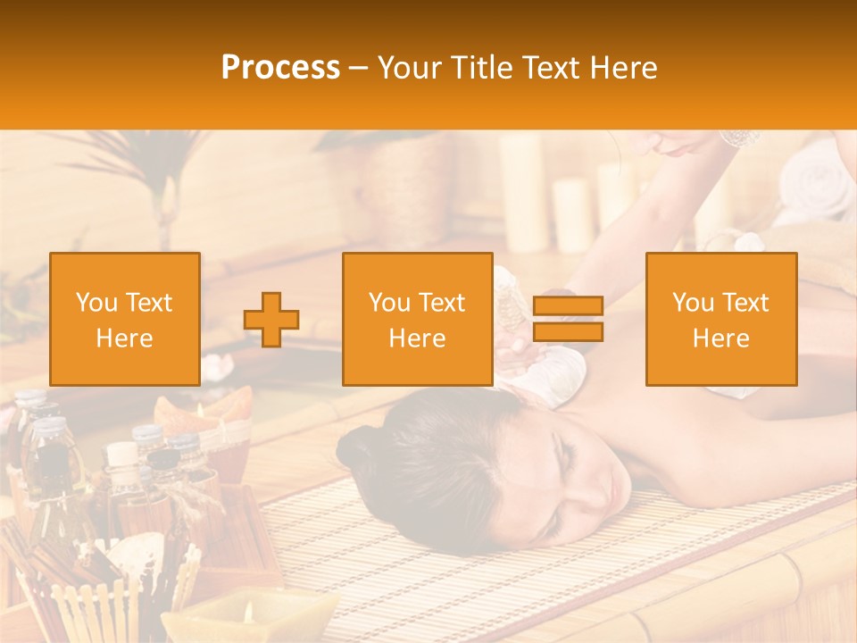 A Woman Getting A Back Massage At A Spa PowerPoint Template