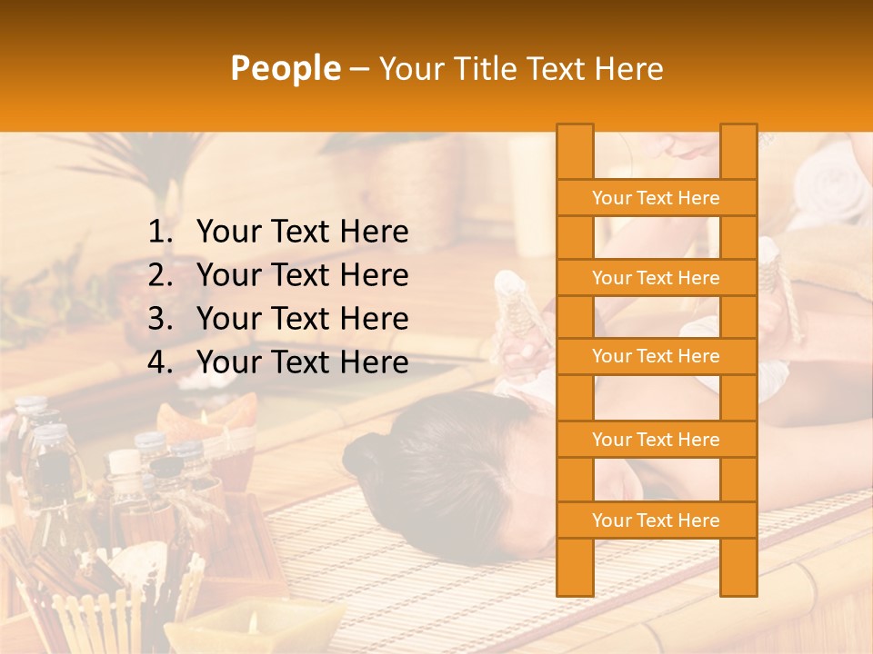 A Woman Getting A Back Massage At A Spa PowerPoint Template