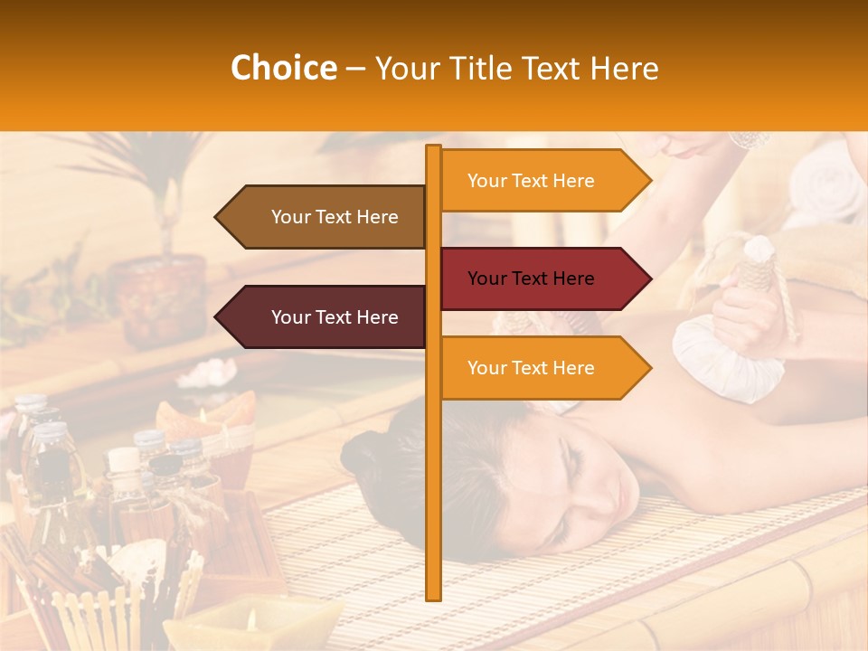 A Woman Getting A Back Massage At A Spa PowerPoint Template