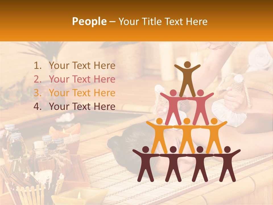 A Woman Getting A Back Massage At A Spa PowerPoint Template