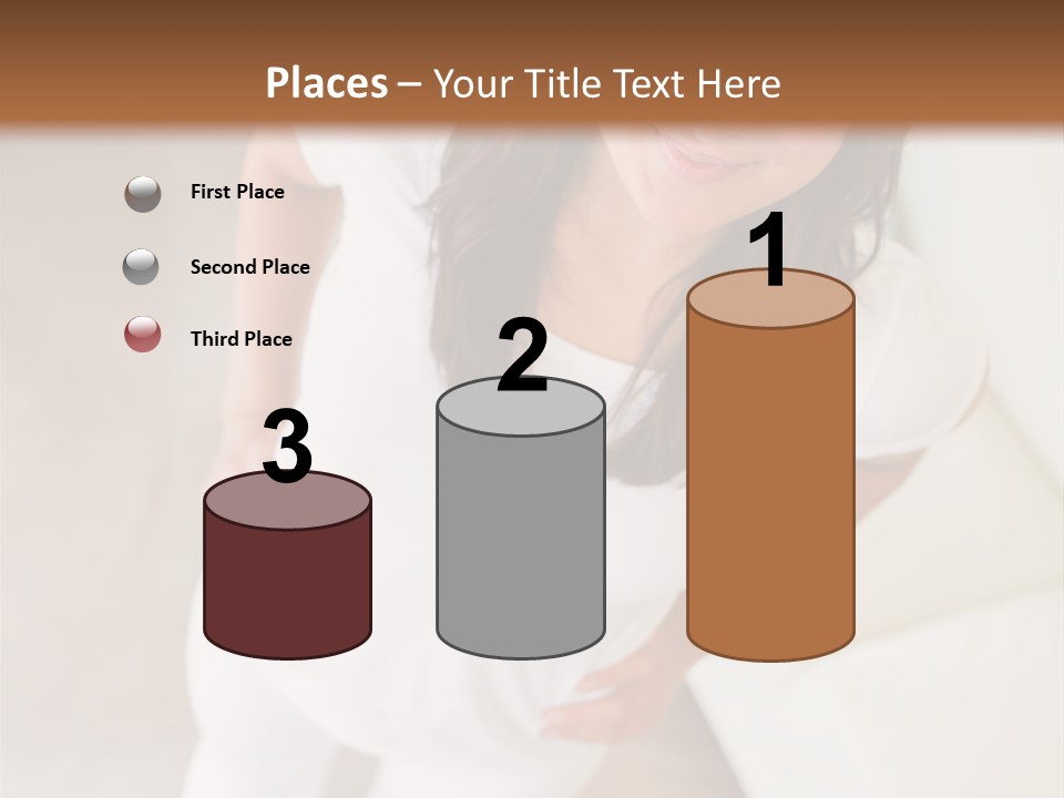 A Woman Standing On A Scale In A Room PowerPoint Template