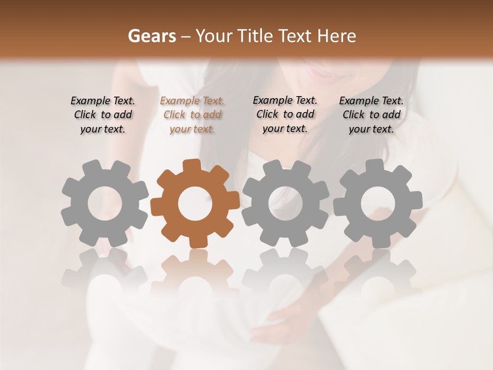 A Woman Standing On A Scale In A Room PowerPoint Template