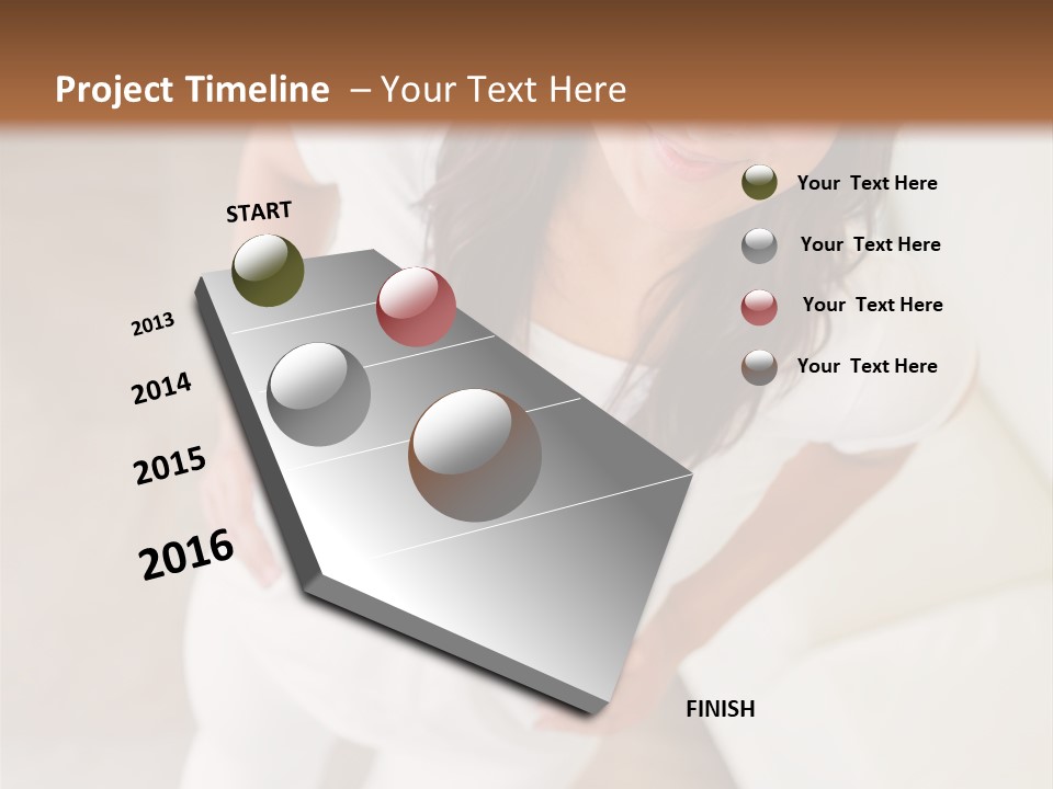 A Woman Standing On A Scale In A Room PowerPoint Template