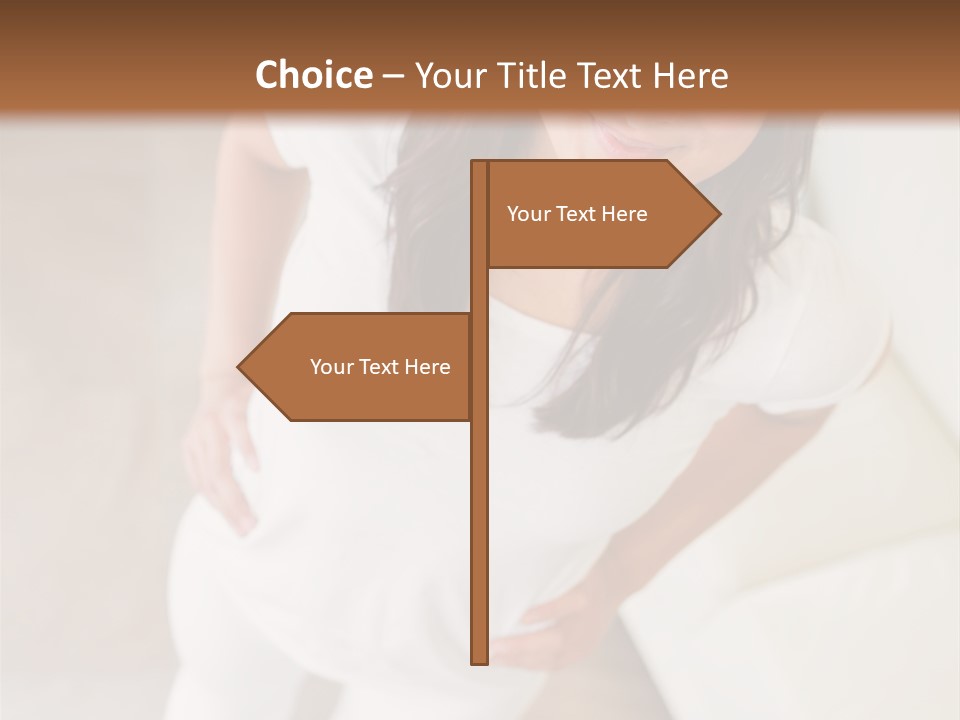 A Woman Standing On A Scale In A Room PowerPoint Template