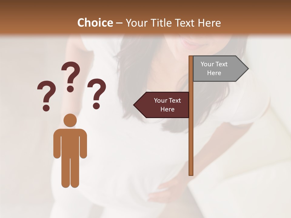 A Woman Standing On A Scale In A Room PowerPoint Template