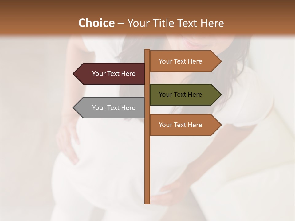 A Woman Standing On A Scale In A Room PowerPoint Template