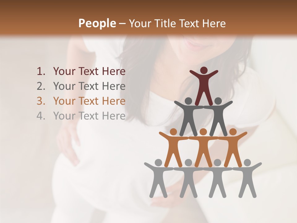 A Woman Standing On A Scale In A Room PowerPoint Template