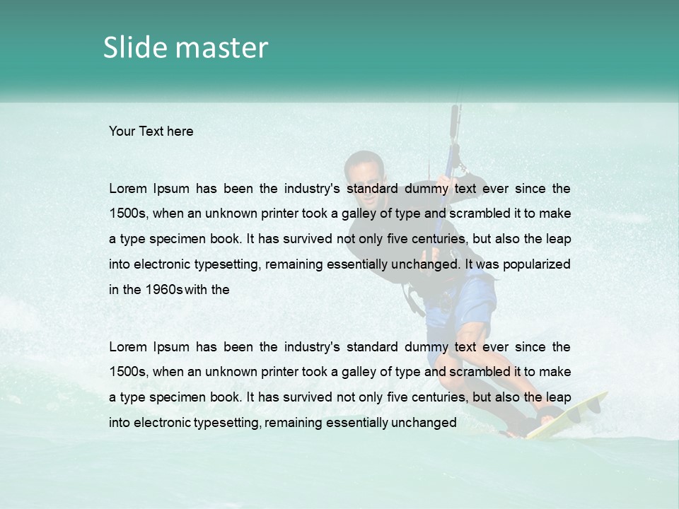 A Man Riding A Wave On Top Of A Surfboard PowerPoint Template