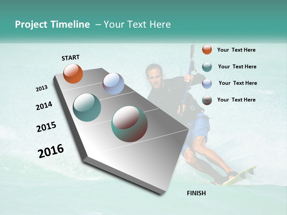 A Man Riding A Wave On Top Of A Surfboard PowerPoint Template