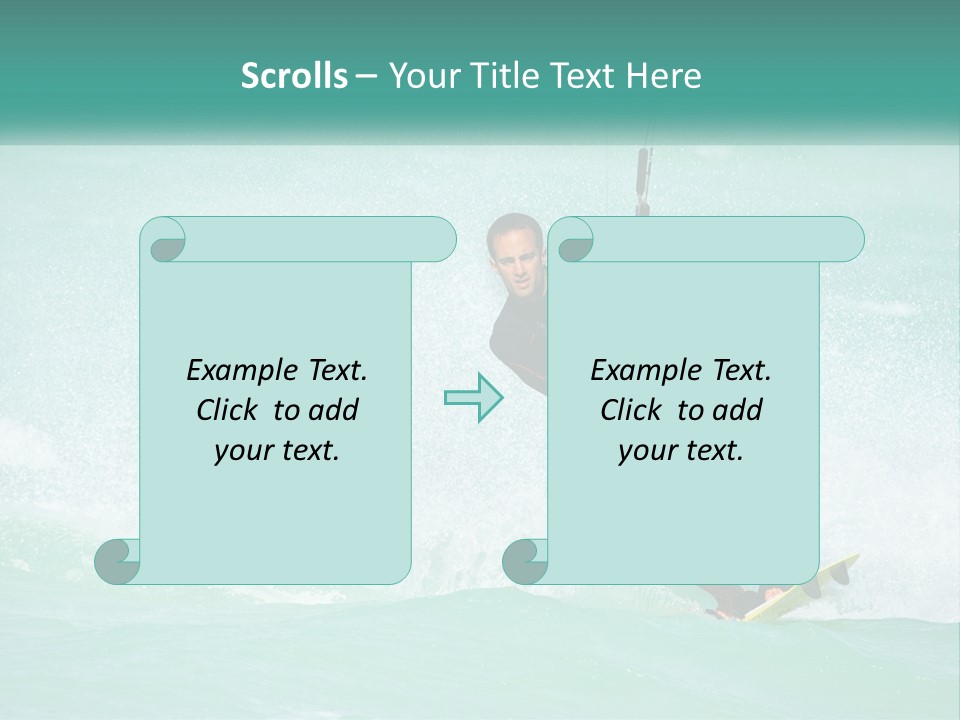 A Man Riding A Wave On Top Of A Surfboard PowerPoint Template