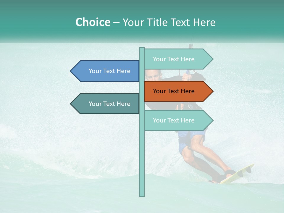 A Man Riding A Wave On Top Of A Surfboard PowerPoint Template