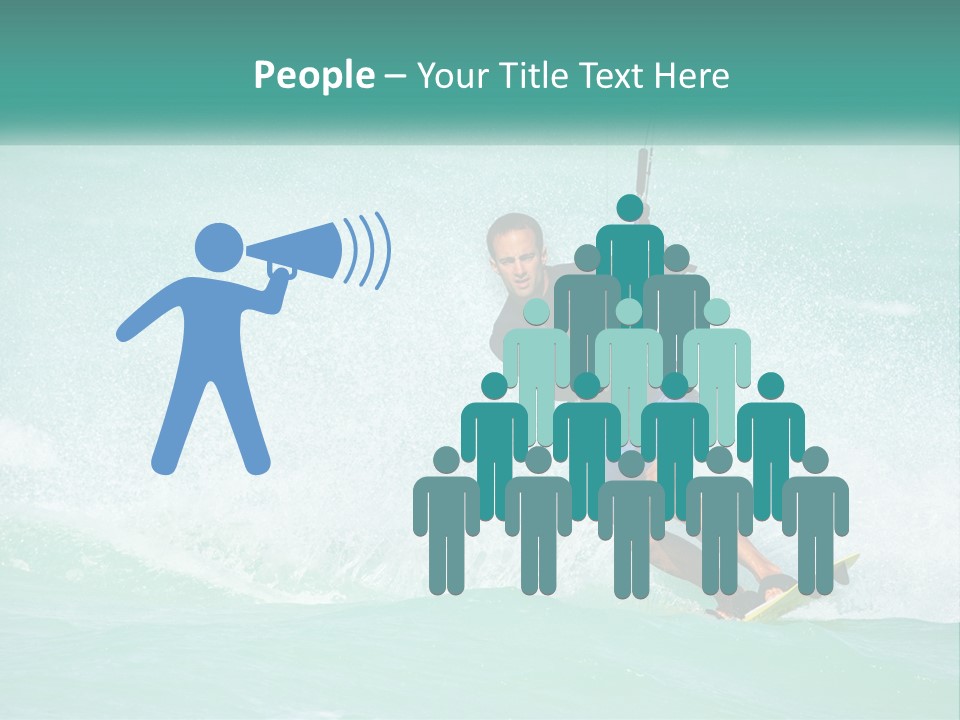 A Man Riding A Wave On Top Of A Surfboard PowerPoint Template