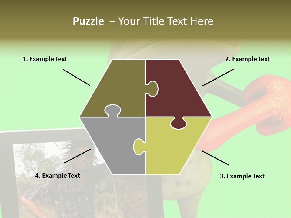 A Frog Holding A Laptop Computer With A Green Background PowerPoint Template