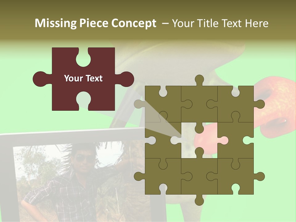 A Frog Holding A Laptop Computer With A Green Background PowerPoint Template