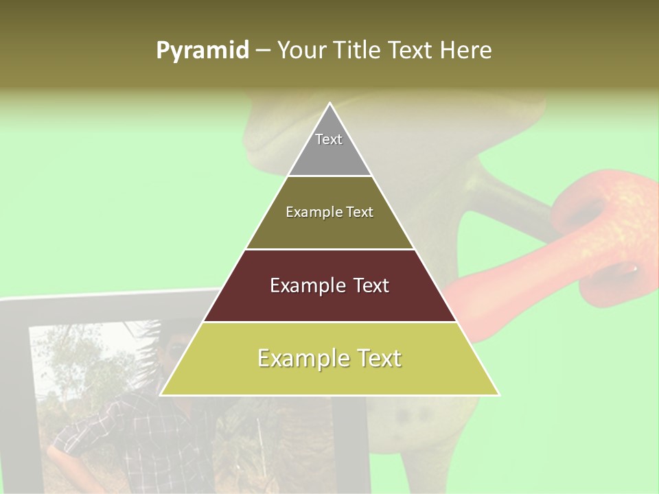 A Frog Holding A Laptop Computer With A Green Background PowerPoint Template
