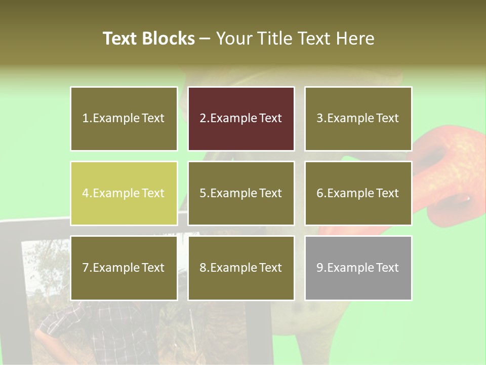 A Frog Holding A Laptop Computer With A Green Background PowerPoint Template