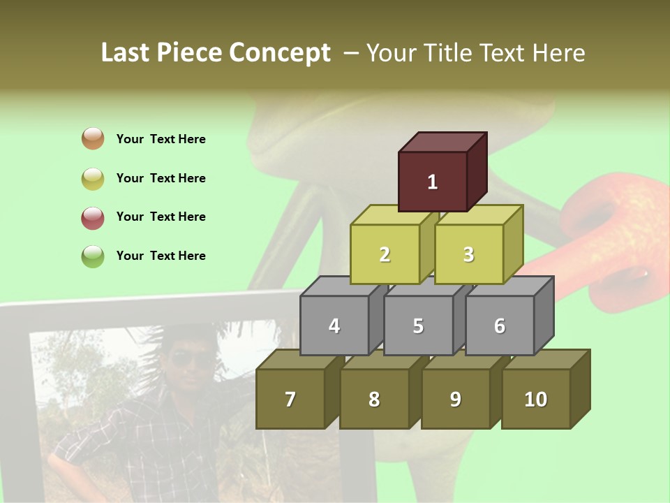 A Frog Holding A Laptop Computer With A Green Background PowerPoint Template