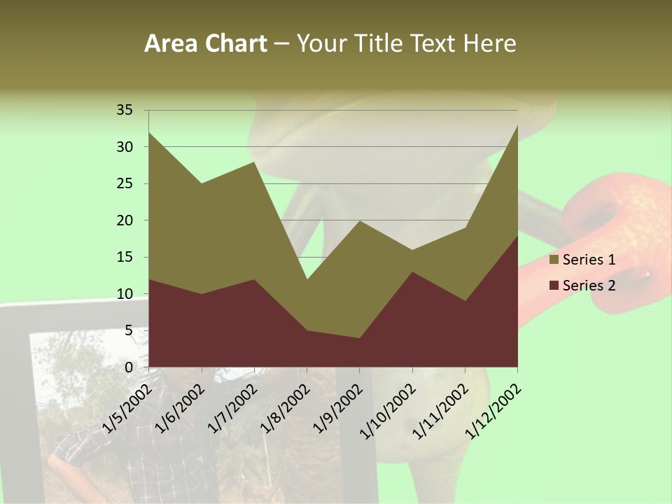A Frog Holding A Laptop Computer With A Green Background PowerPoint Template
