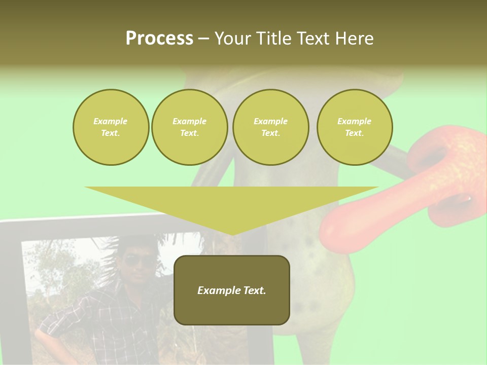 A Frog Holding A Laptop Computer With A Green Background PowerPoint Template