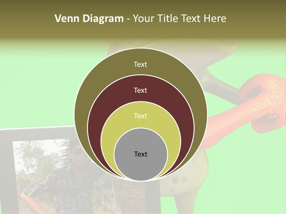 A Frog Holding A Laptop Computer With A Green Background PowerPoint Template