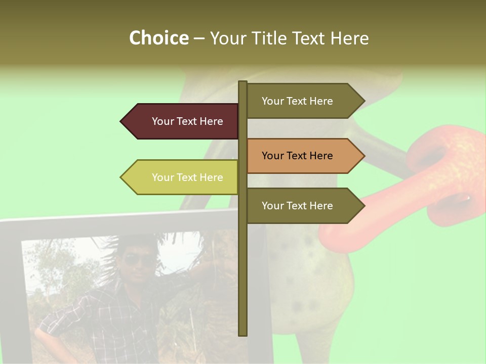 A Frog Holding A Laptop Computer With A Green Background PowerPoint Template