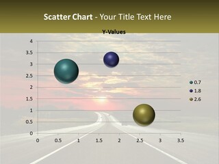 A Road With A Sunset In The Background PowerPoint Template