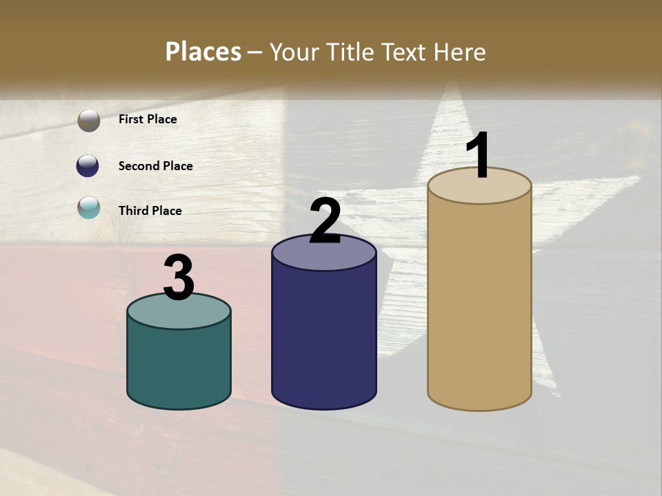 An American Flag Painted On A Wooden Wall PowerPoint Template