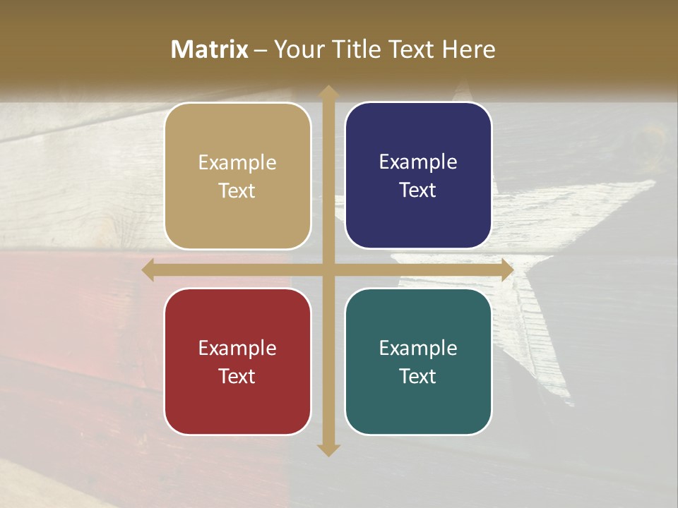 An American Flag Painted On A Wooden Wall PowerPoint Template