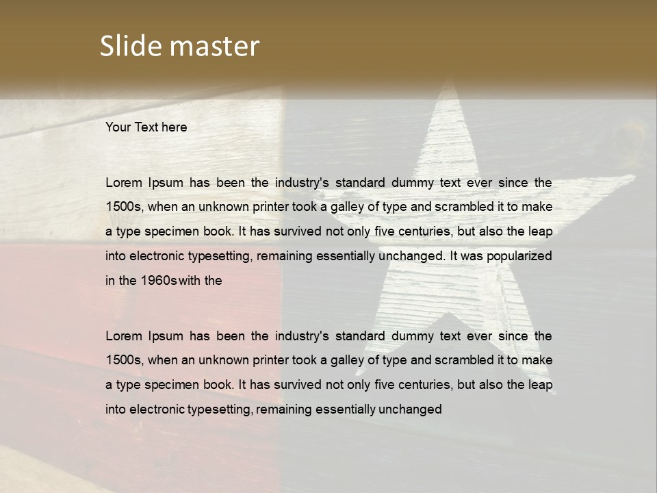 An American Flag Painted On A Wooden Wall PowerPoint Template