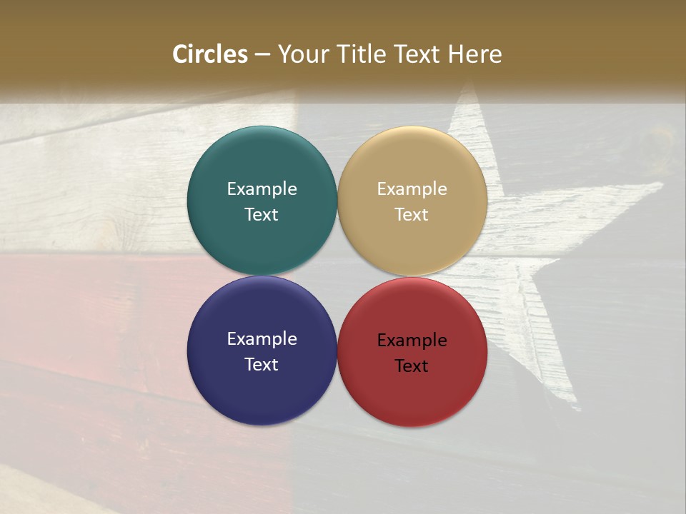 An American Flag Painted On A Wooden Wall PowerPoint Template