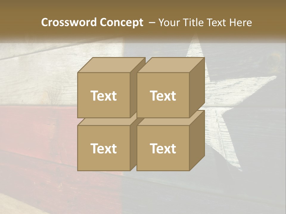 An American Flag Painted On A Wooden Wall PowerPoint Template