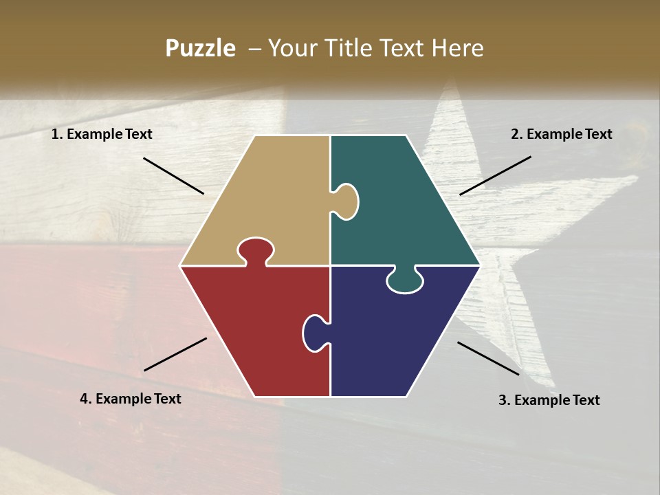 An American Flag Painted On A Wooden Wall PowerPoint Template