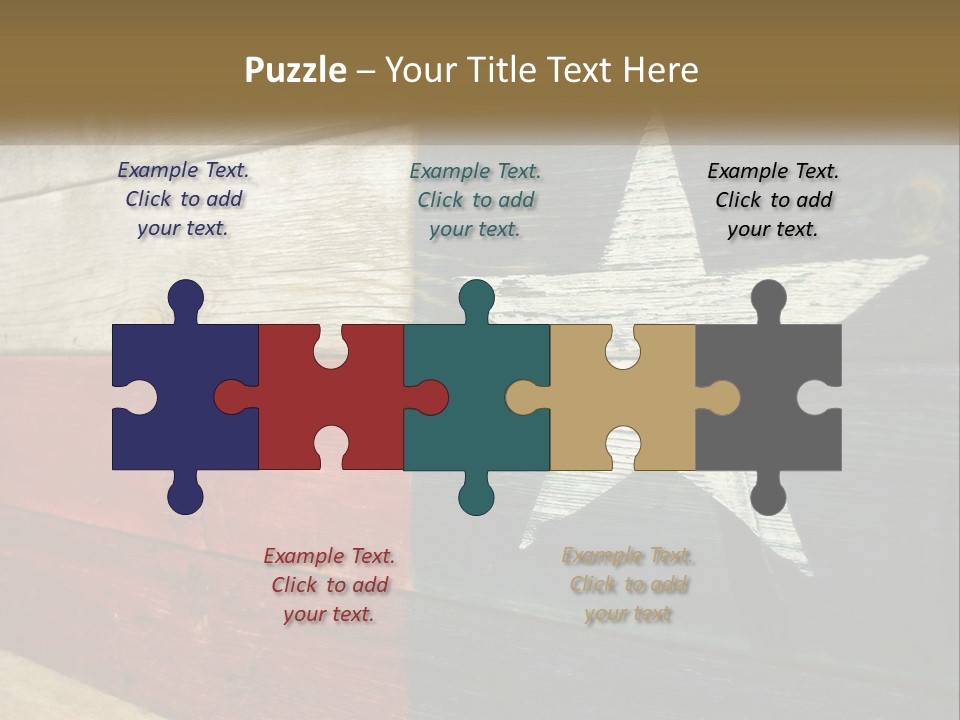 An American Flag Painted On A Wooden Wall PowerPoint Template