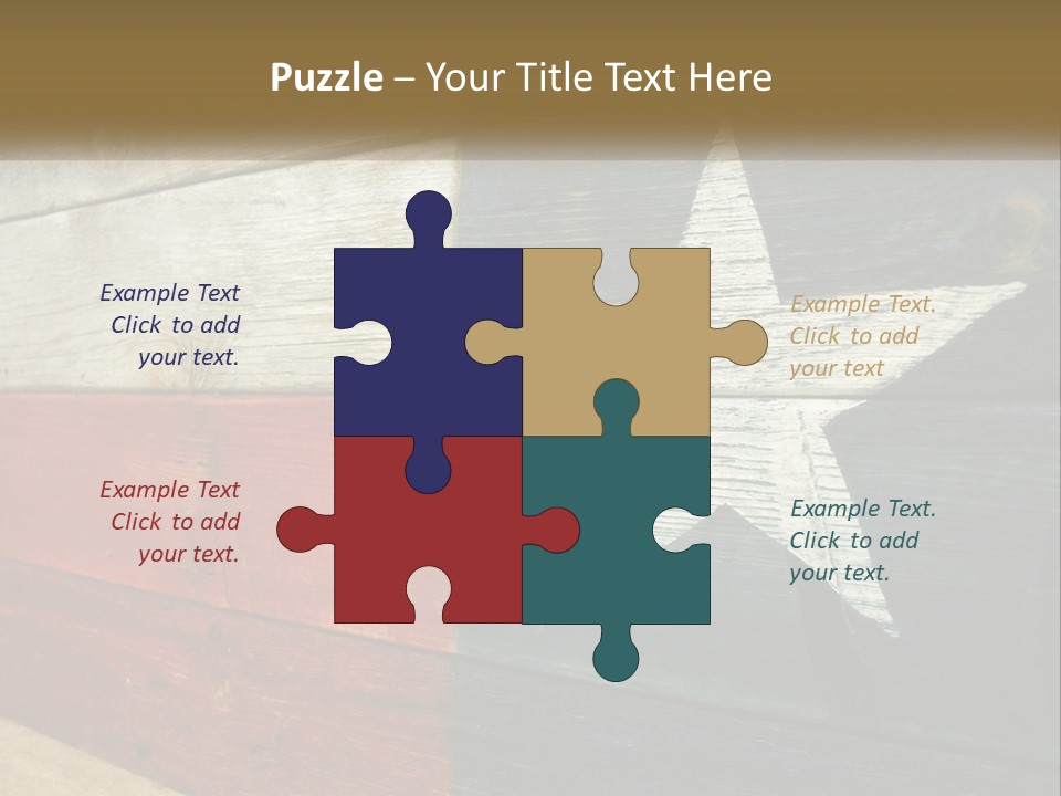 An American Flag Painted On A Wooden Wall PowerPoint Template