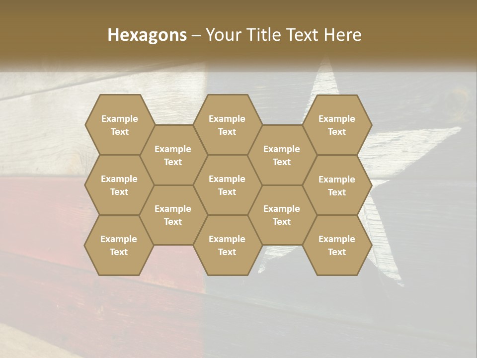 An American Flag Painted On A Wooden Wall PowerPoint Template