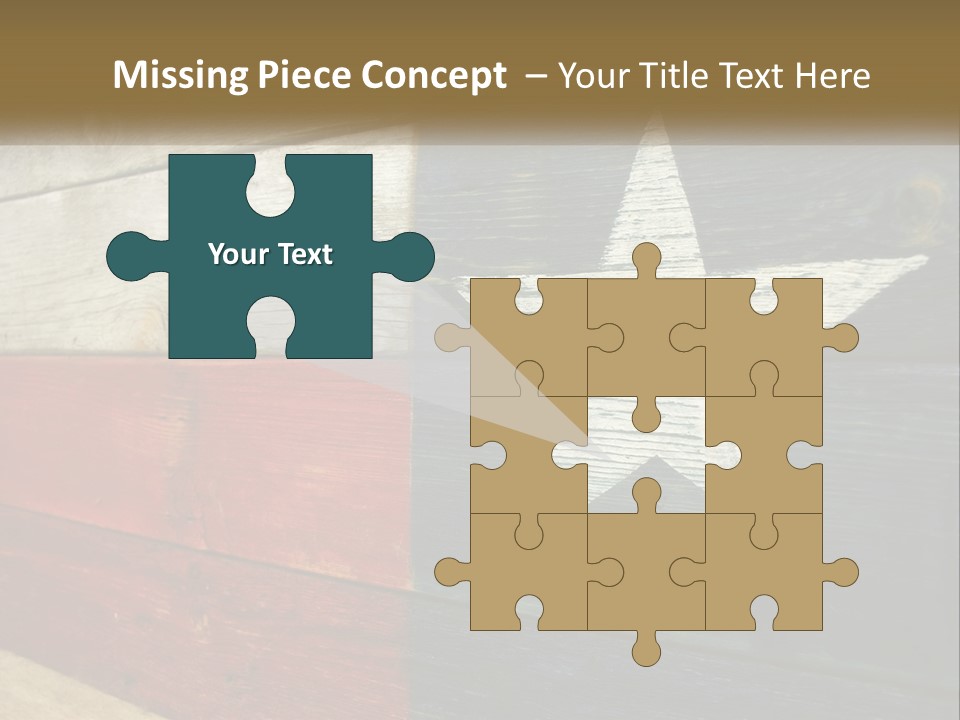 An American Flag Painted On A Wooden Wall PowerPoint Template