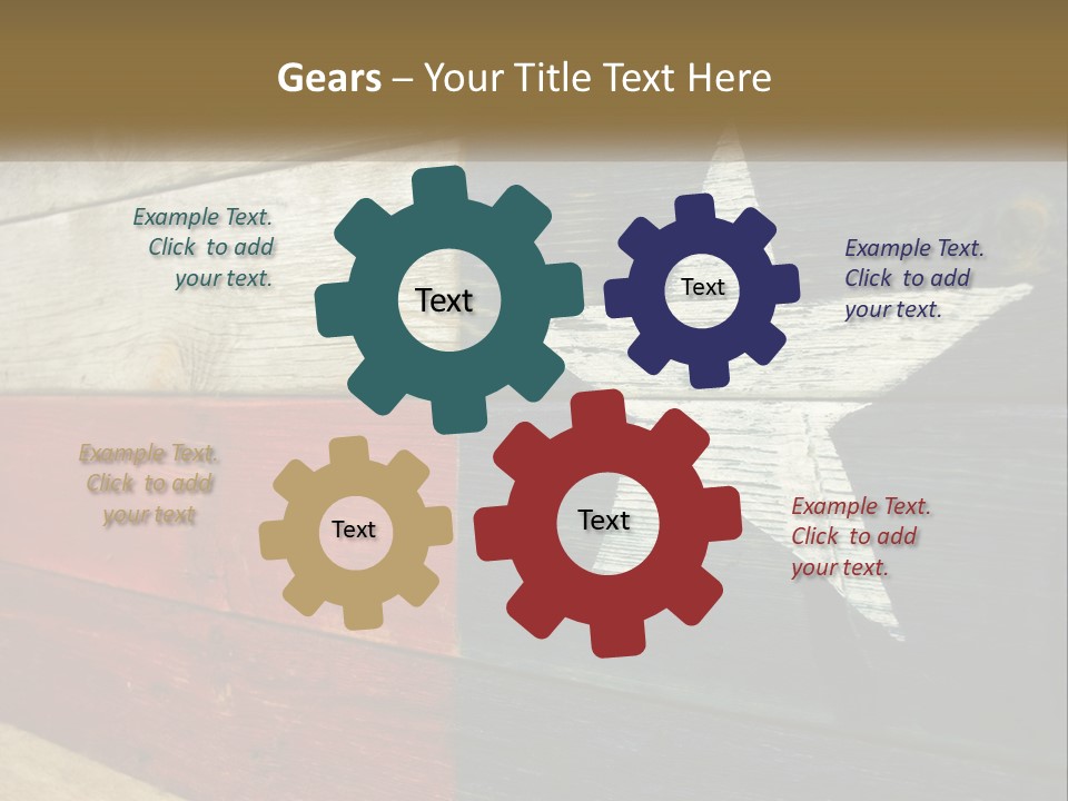 An American Flag Painted On A Wooden Wall PowerPoint Template