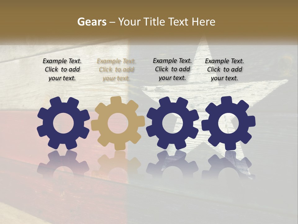 An American Flag Painted On A Wooden Wall PowerPoint Template