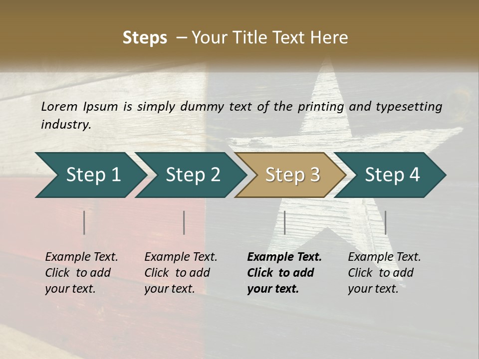 An American Flag Painted On A Wooden Wall PowerPoint Template