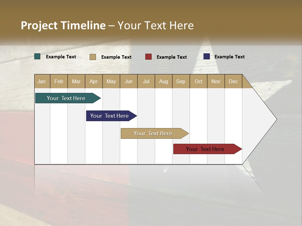 An American Flag Painted On A Wooden Wall PowerPoint Template