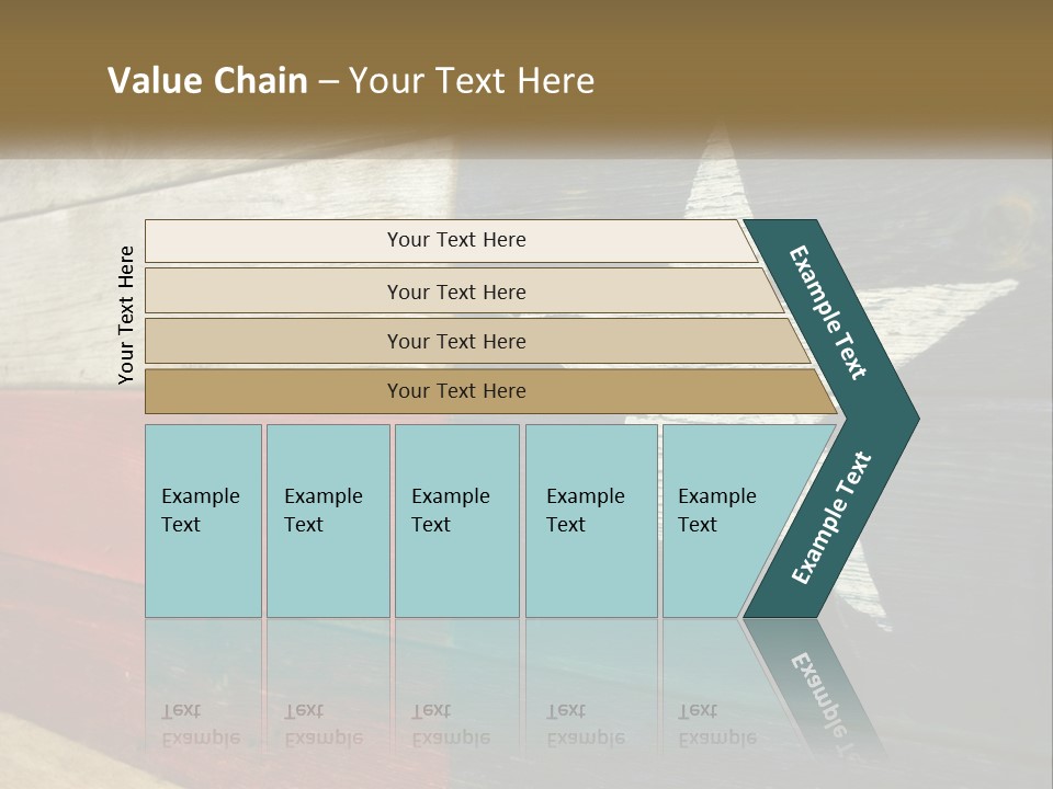 An American Flag Painted On A Wooden Wall PowerPoint Template